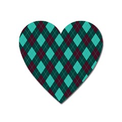 Plaid Pattern Heart Magnet by Valentinaart