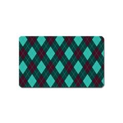 Plaid Pattern Magnet (name Card) by Valentinaart