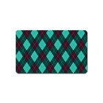 Plaid pattern Magnet (Name Card) Front