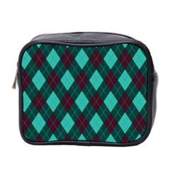 Plaid Pattern Mini Toiletries Bag 2-side by Valentinaart