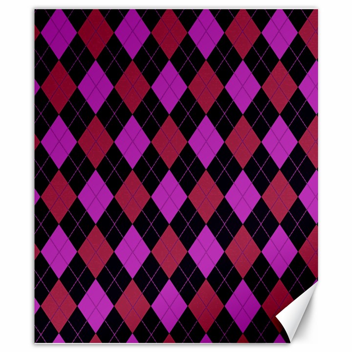 Plaid pattern Canvas 8  x 10 