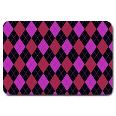 Plaid Pattern Large Doormat  by Valentinaart