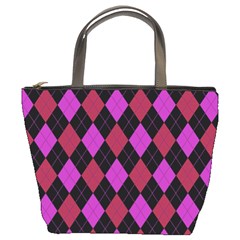 Plaid Pattern Bucket Bags by Valentinaart