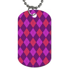 Plaid Pattern Dog Tag (one Side)