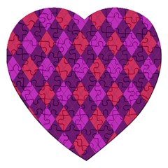 Plaid Pattern Jigsaw Puzzle (heart) by Valentinaart