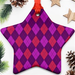 Plaid Pattern Star Ornament (two Sides) by Valentinaart