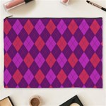 Plaid pattern Cosmetic Bag (XXXL)  Front