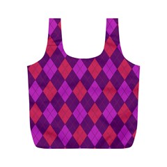 Plaid Pattern Full Print Recycle Bags (m)  by Valentinaart