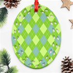 Plaid pattern Ornament (Oval Filigree) Front