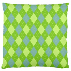 Plaid Pattern Large Flano Cushion Case (one Side) by Valentinaart