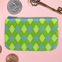 Plaid Pattern Large Coin Purse by Valentinaart