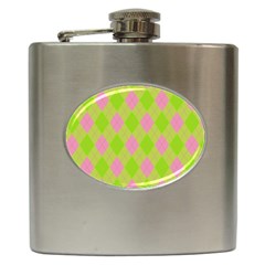 Plaid Pattern Hip Flask (6 Oz) by Valentinaart