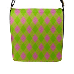 Plaid Pattern Flap Messenger Bag (l)  by Valentinaart