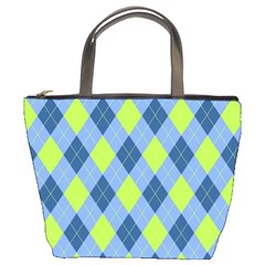 Plaid Pattern Bucket Bags