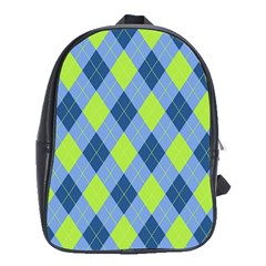 Plaid Pattern School Bags (xl)  by Valentinaart