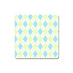 Plaid pattern Square Magnet Front