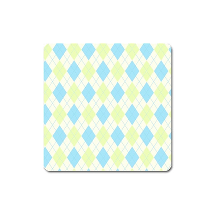 Plaid pattern Square Magnet