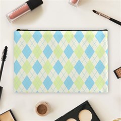 Plaid Pattern Cosmetic Bag (large)  by Valentinaart