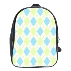 Plaid Pattern School Bags(large)  by Valentinaart