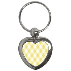 Plaid Pattern Key Chains (heart) 