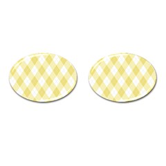 Plaid Pattern Cufflinks (oval)