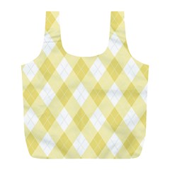 Plaid Pattern Full Print Recycle Bags (l)  by Valentinaart