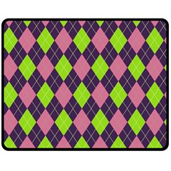 Plaid Pattern Double Sided Fleece Blanket (medium)  by Valentinaart