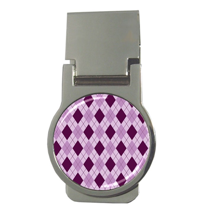 Plaid pattern Money Clips (Round) 