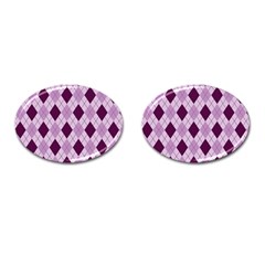 Plaid Pattern Cufflinks (oval) by Valentinaart