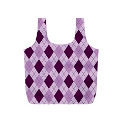 Plaid Pattern Full Print Recycle Bags (s)  by Valentinaart