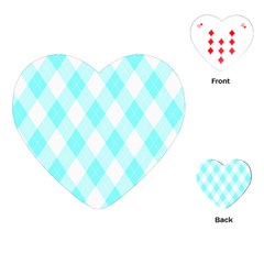 Plaid Pattern Playing Cards (heart)  by Valentinaart