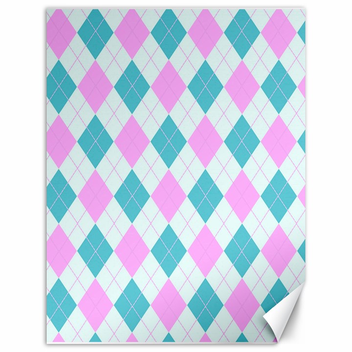 Plaid pattern Canvas 12  x 16  