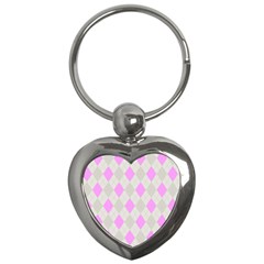 Plaid Pattern Key Chains (heart)  by Valentinaart