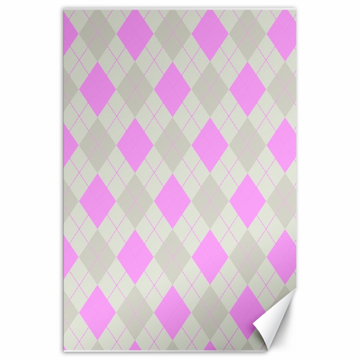 Plaid pattern Canvas 20  x 30  