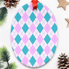 Plaid Pattern Ornament (oval) by Valentinaart