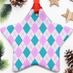 Plaid Pattern Ornament (star) by Valentinaart