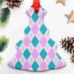 Plaid Pattern Ornament (christmas Tree)  by Valentinaart