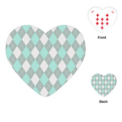 Plaid Pattern Playing Cards (heart)  by Valentinaart