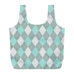 Plaid Pattern Full Print Recycle Bags (l) 