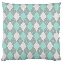 Plaid Pattern Large Flano Cushion Case (one Side) by Valentinaart