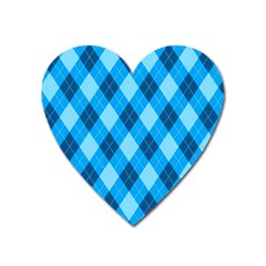 Plaid Pattern Heart Magnet by Valentinaart