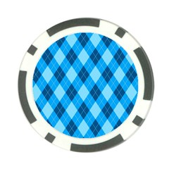 Plaid Pattern Poker Chip Card Guard by Valentinaart