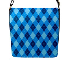 Plaid Pattern Flap Messenger Bag (l)  by Valentinaart