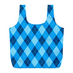 Plaid Pattern Full Print Recycle Bags (l)  by Valentinaart