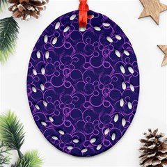 Plaid Pattern Oval Filigree Ornament (two Sides) by Valentinaart