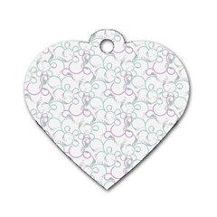 Plaid Pattern Dog Tag Heart (one Side) by Valentinaart