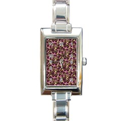 Plaid pattern Rectangle Italian Charm Watch