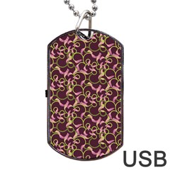 Plaid Pattern Dog Tag Usb Flash (one Side)