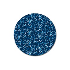 Plaid Pattern Magnet 3  (round) by Valentinaart