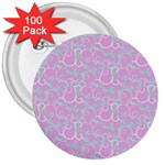 Plaid pattern 3  Buttons (100 pack)  Front